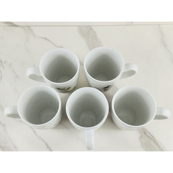 Boston Warehouse Coffee Mug Tea Cup 2003 Martini Design 4 1/4" Porcelain x5 - Picture 11 of 15